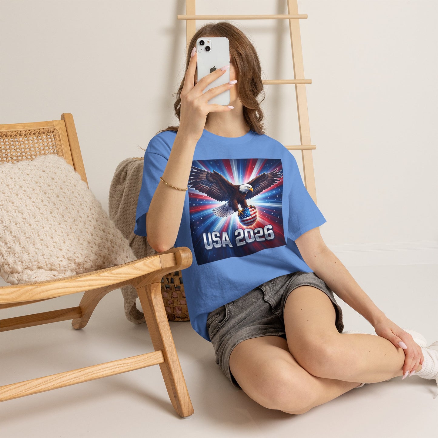 USA 2026 World Cup T-Shirt — Patriotic American Flag Design